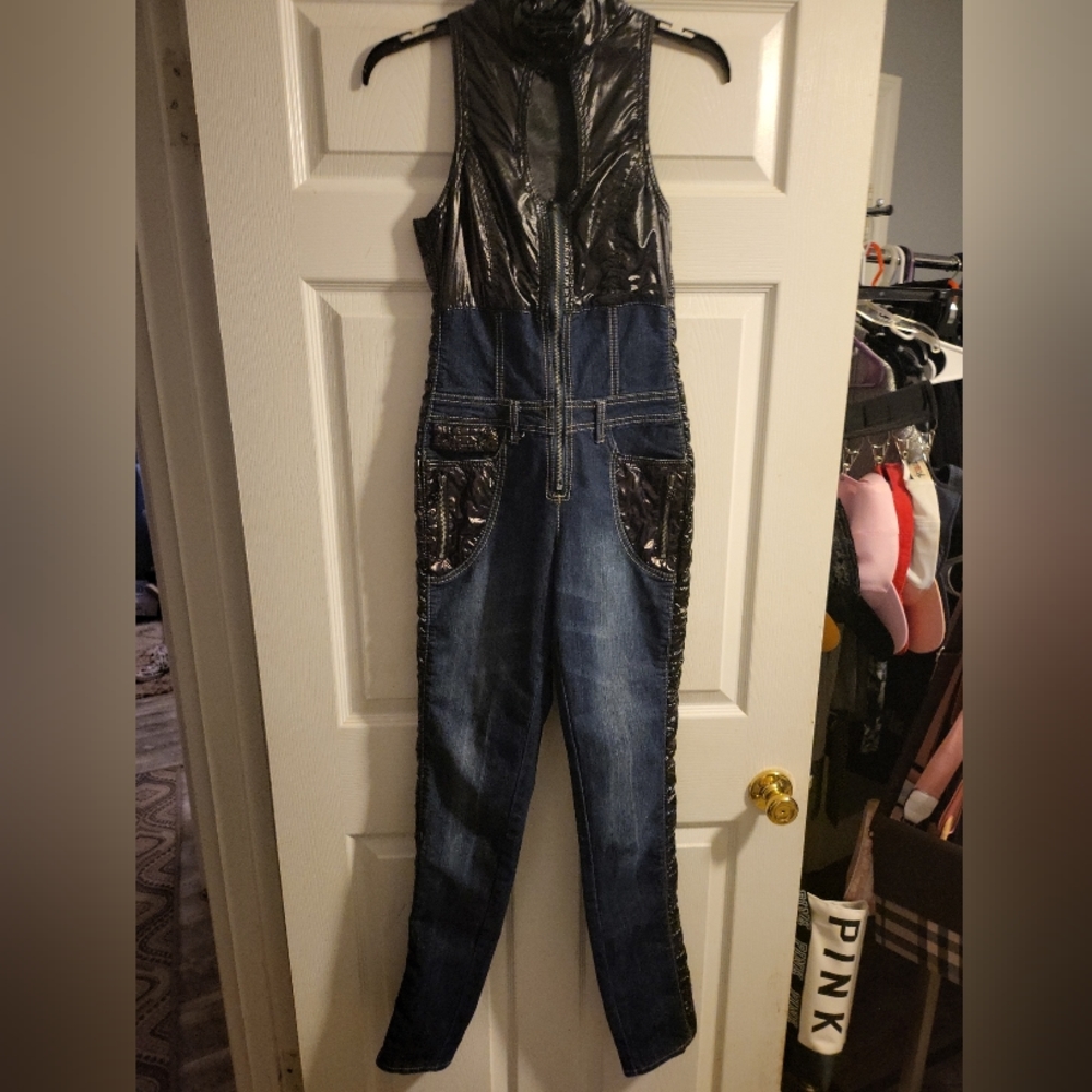House of Dereon by Beyonce denim Jumpsuit Size Small